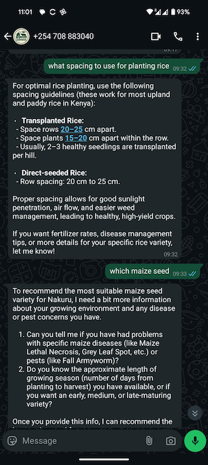 FarmWise WhatsApp Interface